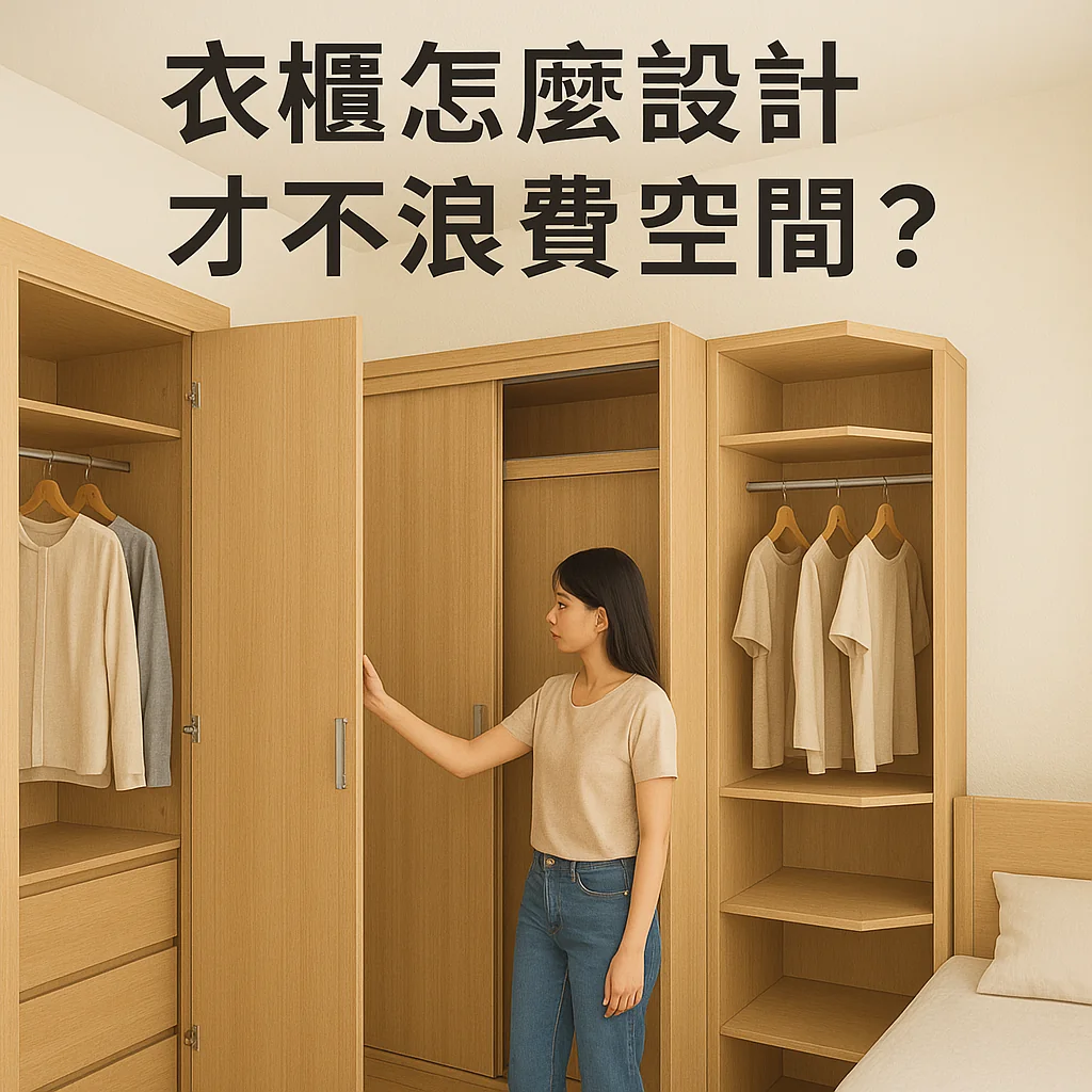 衣櫃怎麼設計不浪費空間？平開、拉門、L型一次解析