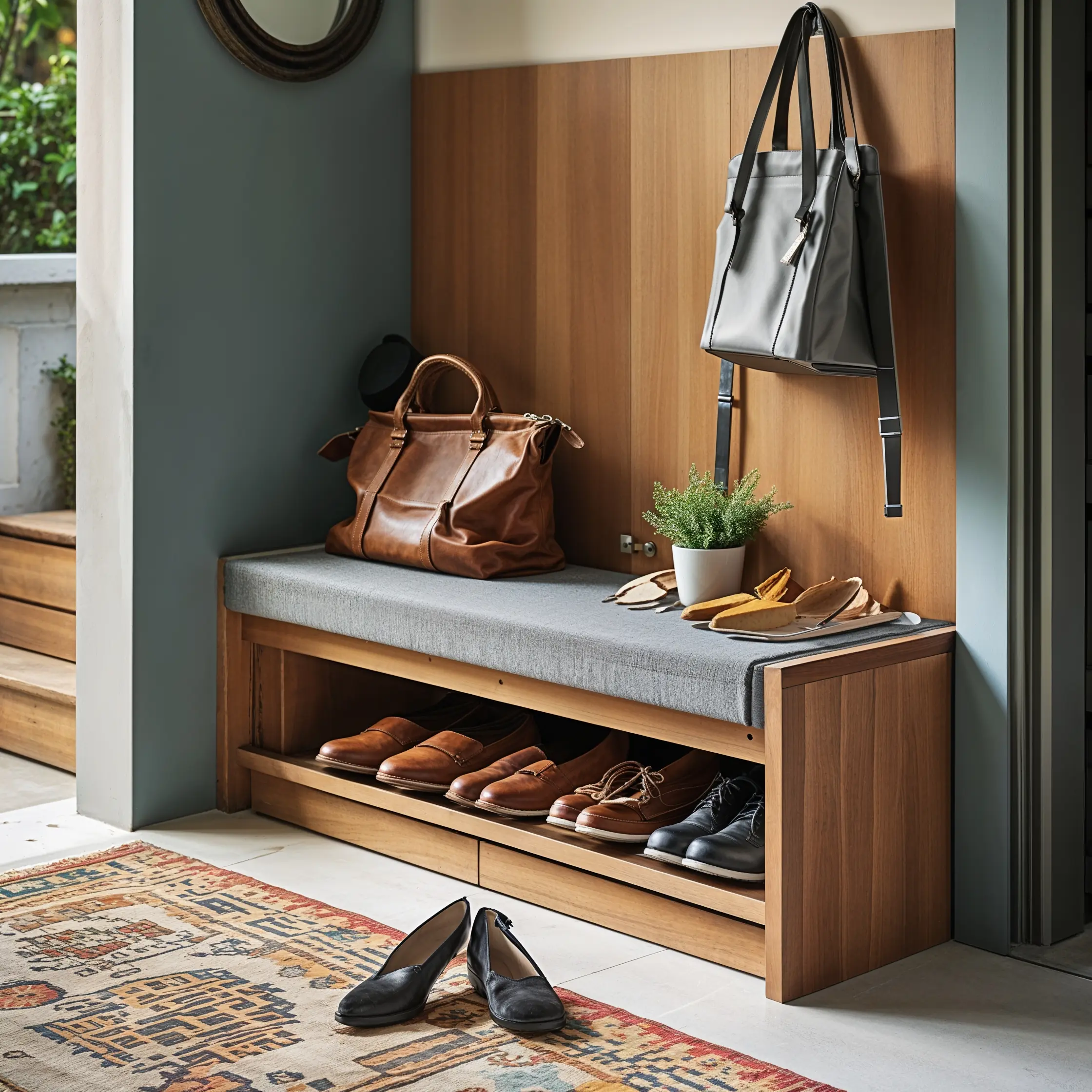 Leonardo_Phoenix_10_Entrance_Design_Sit_and_Set_Down_Shoe_Ben_0 玄關設計五大重點:收納、動線、美感一次掌握!