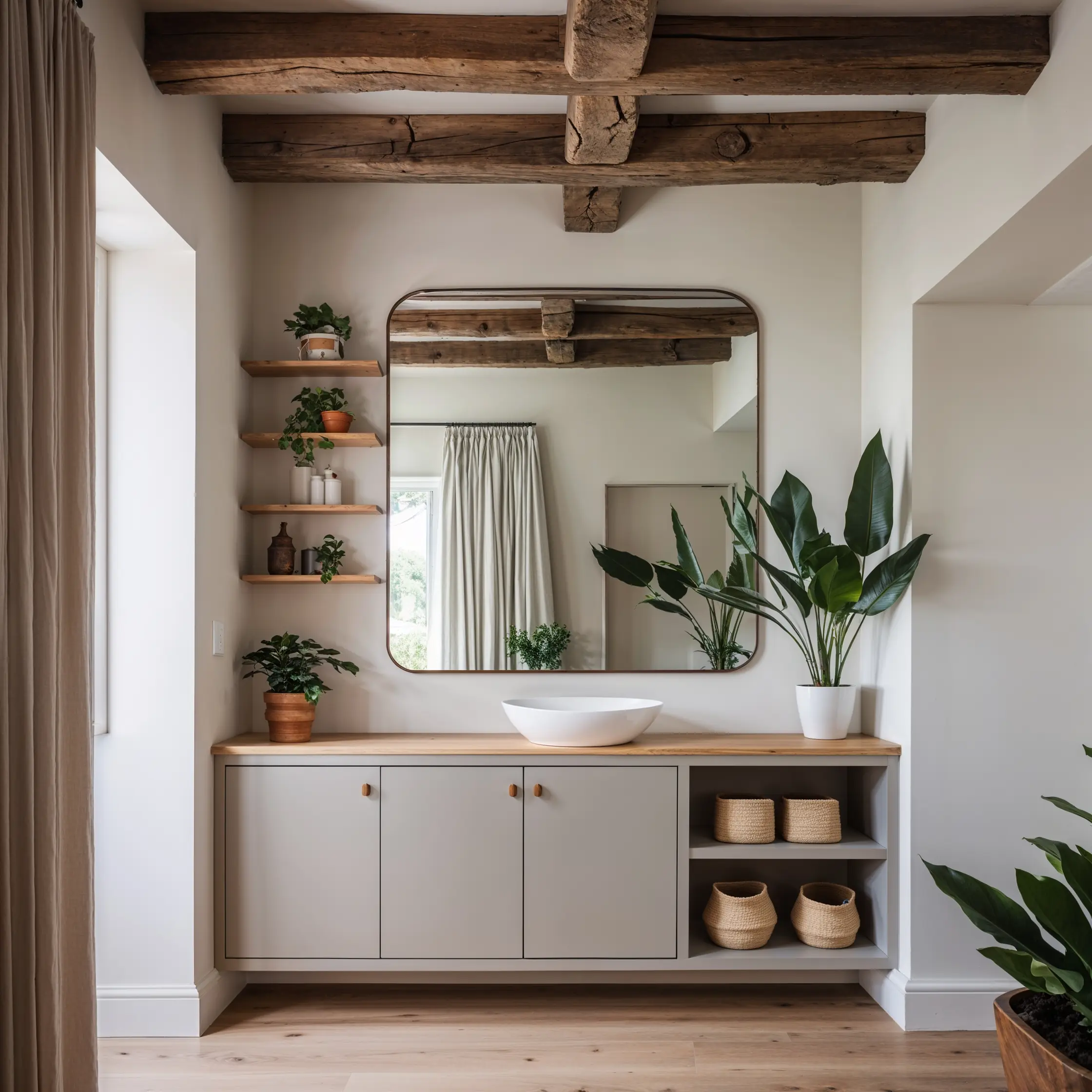 Leonardo_Phoenix_10_For_ceilings_with_exposed_beams_consider_a_0 有樑有柱怎麼做玄關櫃?轉角設計不浪費空間