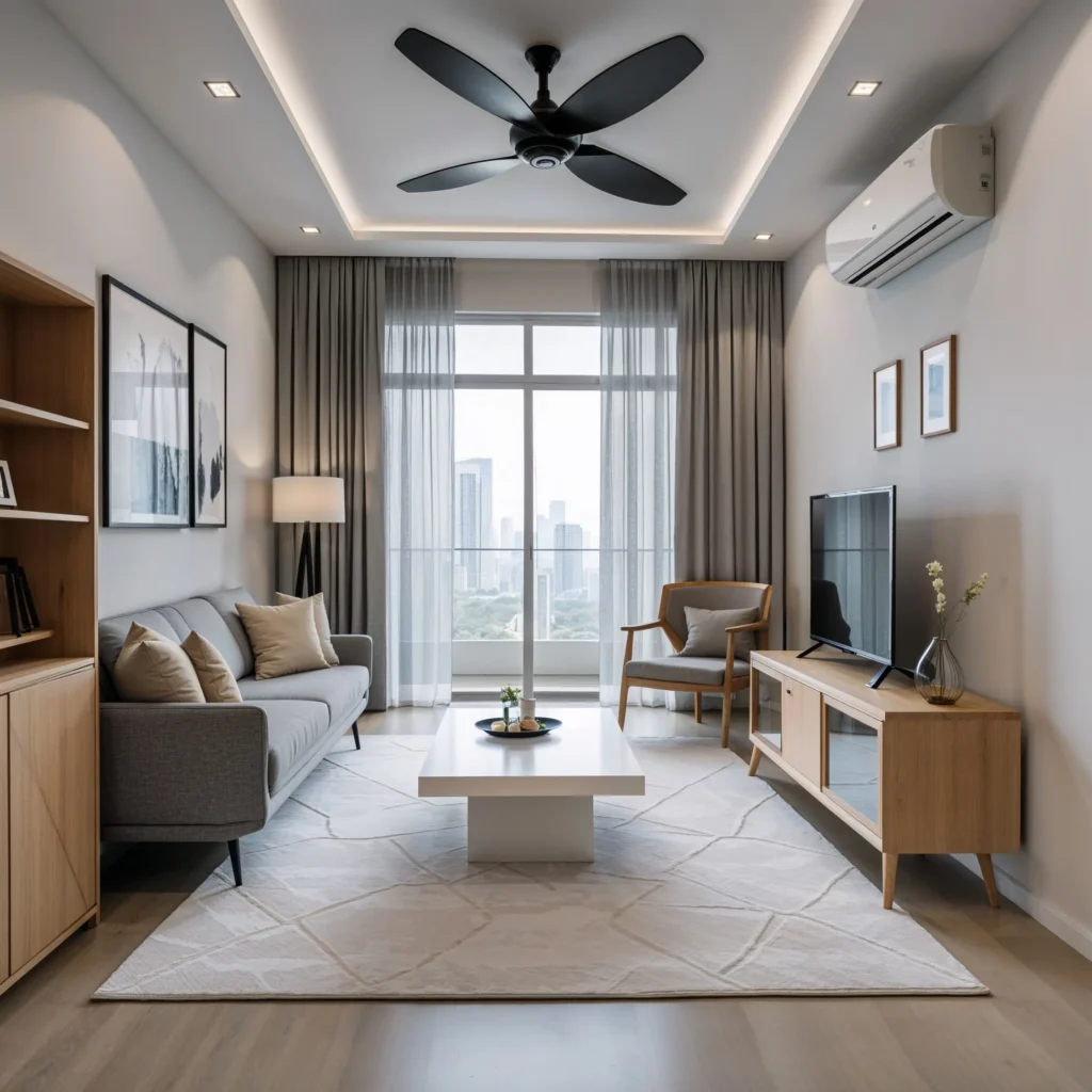 Leonardo_Phoenix_10_Image_depicts_a_modern_minimalist_living_r_0 小坪數客廳怎麼做?三種巧妙配置一次看