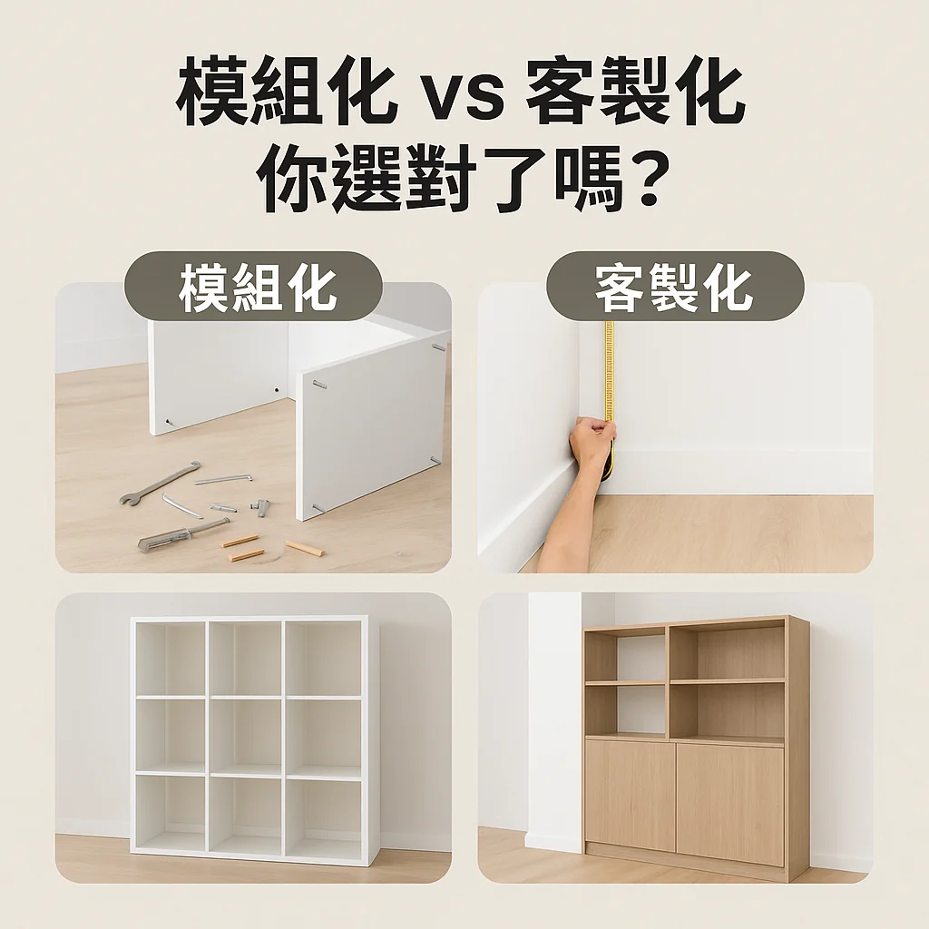 模組化 vs 客製化收納櫃怎麼選？用途、預算、彈性一次解析