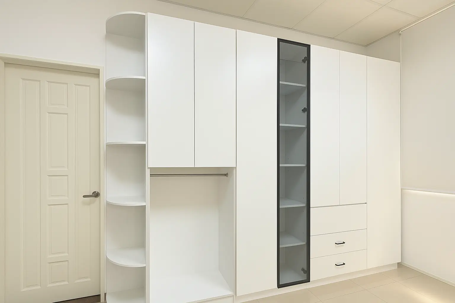 圓弧型轉角櫃怎麼選？設計重點、價格與空間利用全攻略